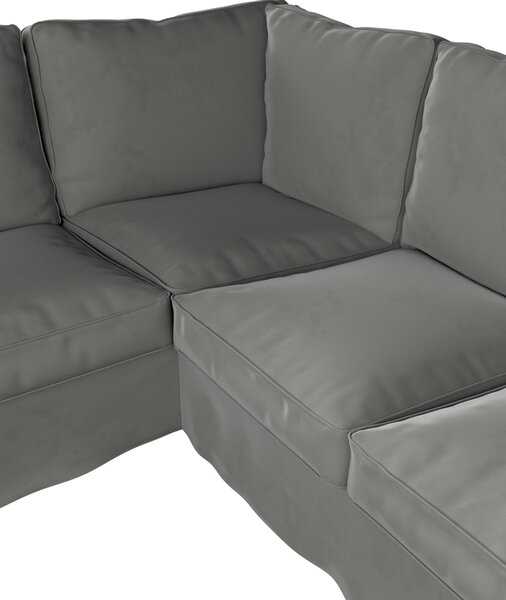 Potah na pohovku IKEA Ektorp rohová barva šedá látka lesklé, sametová