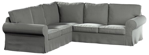 Potah na pohovku IKEA Ektorp rohová barva šedá látka lesklé, sametová
