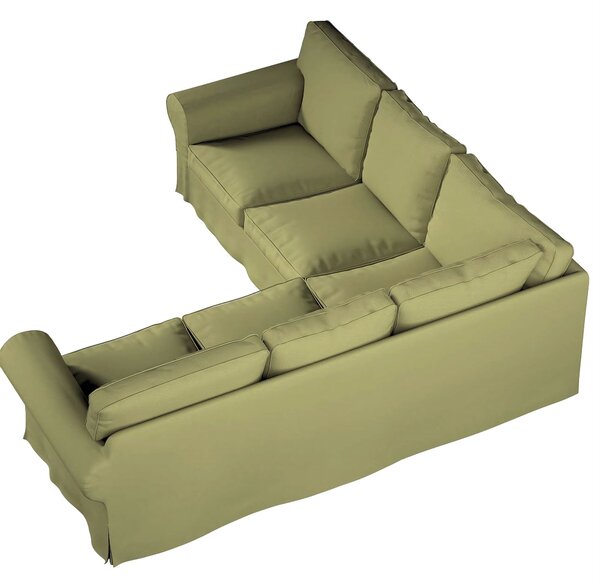 Potah na pohovku IKEA Ektorp rohová barva zelená látka lesklé, sametová