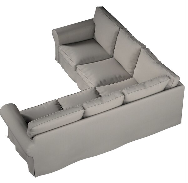 Potah na pohovku IKEA Ektorp rohová barva šedá látka pletený vzor