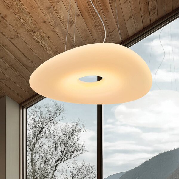 Stilnovo Mr. Magoo LED závěsné světlo, Phase, Ø 76 cm, stmívatelný, Bílá / opál, Obývací pokoj / jídelna, Plast, Design