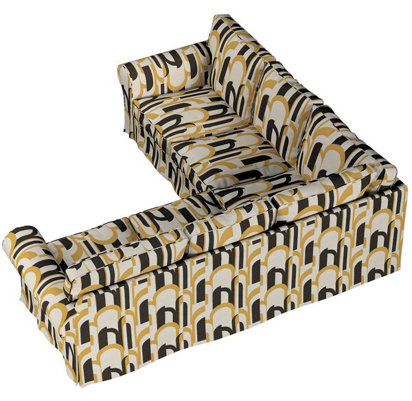Potah na pohovku IKEA Ektorp rohová barva vícebarevná látka pletený vzor, vzorované