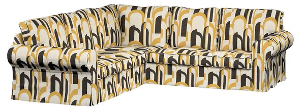 Potah na pohovku IKEA Ektorp rohová barva vícebarevná látka pletený vzor, vzorované
