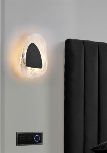 Searchlight 32983BK - LED Nástěnné svítidlo DESTINY LED/8W/230V černá