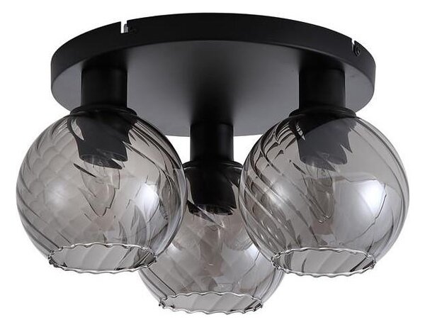 Searchlight 44521SM - Stropní svítidlo RADIANCE 3xE27/60W/230V pr. 37,5 cm černá