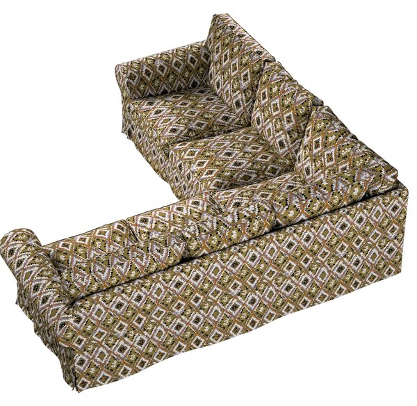 Potah na pohovku IKEA Ektorp rohová barva vícebarevná látka pletený vzor, vzorované