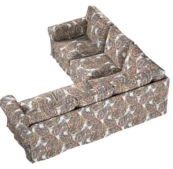 Potah na pohovku IKEA Ektorp rohová barva vícebarevná látka pletený vzor, vzorované