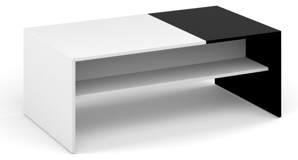 Konferenční stolek LUSKA, černá/bílá