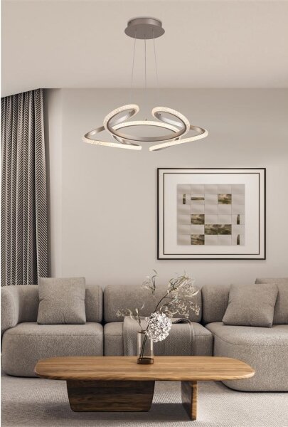Searchlight 66110CP - LED Stmívatelný lustr na lanku DOODLE LED/40W/230V mosaz