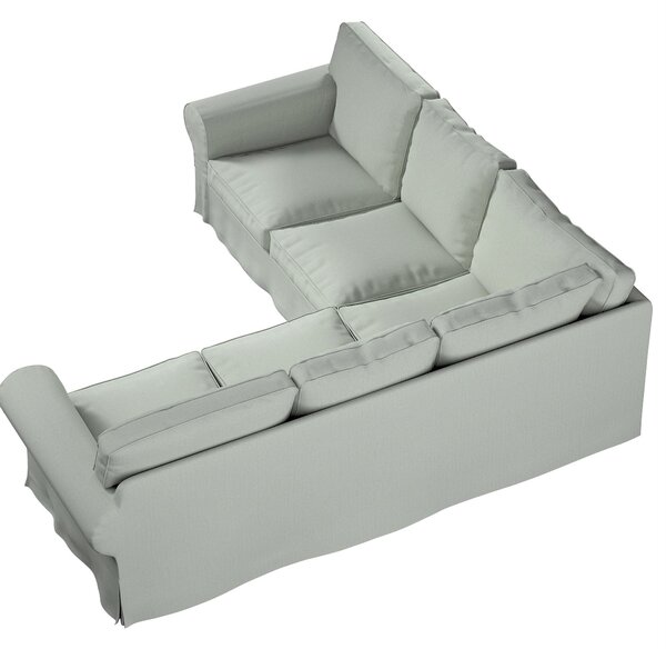 Potah na pohovku IKEA Ektorp rohová barva modrá látka pletený vzor
