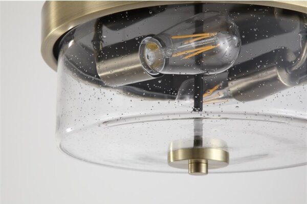 Searchlight 66210-2AB-Koup stropní sv PRESTON 2xE27/60W/230V IP44 pr.33cm mosaz