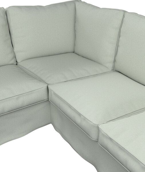 Potah na pohovku IKEA Ektorp rohová barva modrá látka pletený vzor