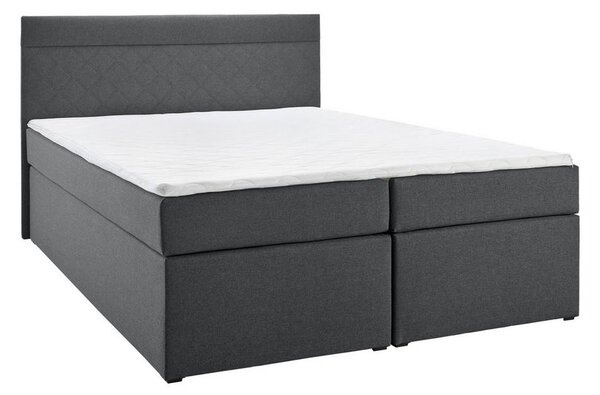 Boxspring postel ROSA, 140x200 cm, antracitová