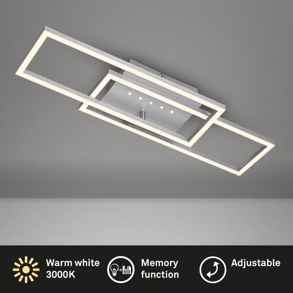 Brilo - LED Stmívatelné stropní svítidlo LED/30W/230V 3000K matný chrom
