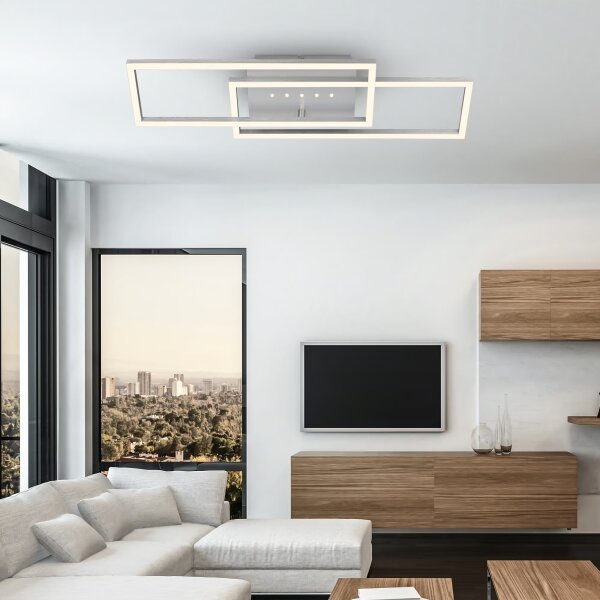 Brilo - LED Stmívatelné stropní svítidlo LED/30W/230V 3000K matný chrom