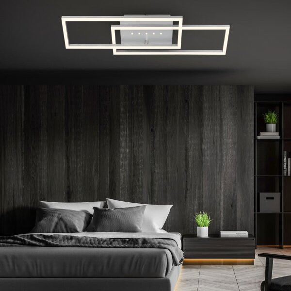 Brilo - LED Stmívatelné stropní svítidlo LED/30W/230V 3000K matný chrom