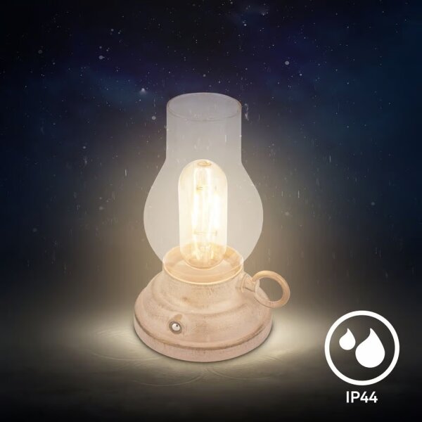 Brilo - LED Stm. ven. nab. stolní lampa KANEA LED/1,5W/5V IP44 1200 mAh béžová