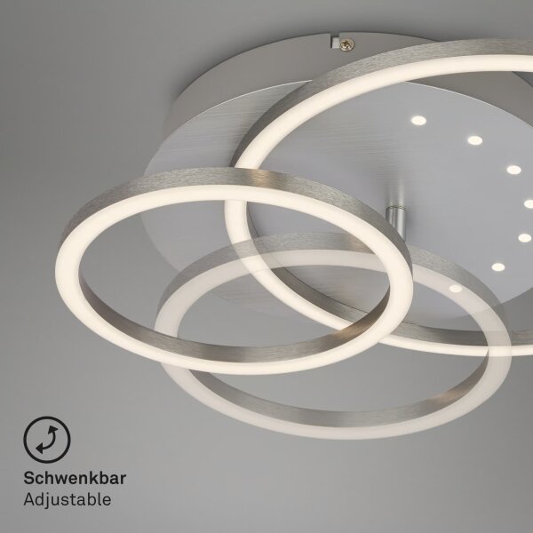 Brilo - LED Stmívatelné stropní svítidlo LED/26W/230V 3000K matný chrom
