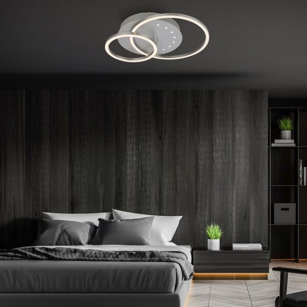 Brilo - LED Stmívatelné stropní svítidlo LED/26W/230V 3000K matný chrom