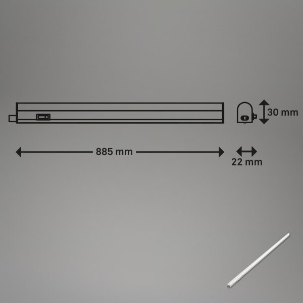 Brilo - LED Podlinkové svítidlo LED/10W/230V 4000K 87,3 cm