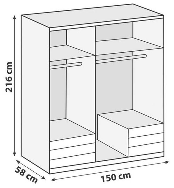 Šatní skříň LEVEL 36 D