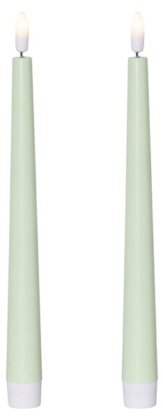 LED svíčka Flamme Candy Green – set 2 ks