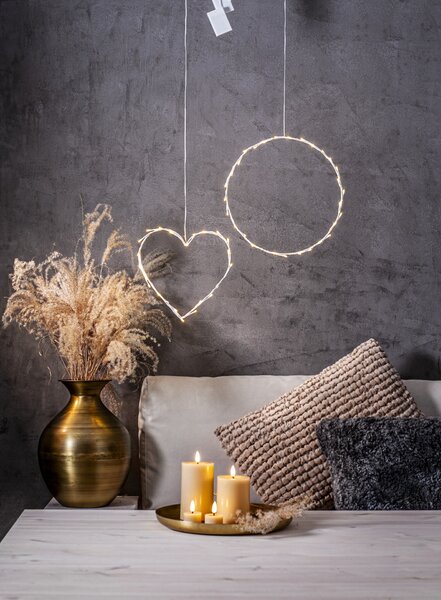 Čajová LED svíčka Flamme Beige 4 cm – set 2 ks