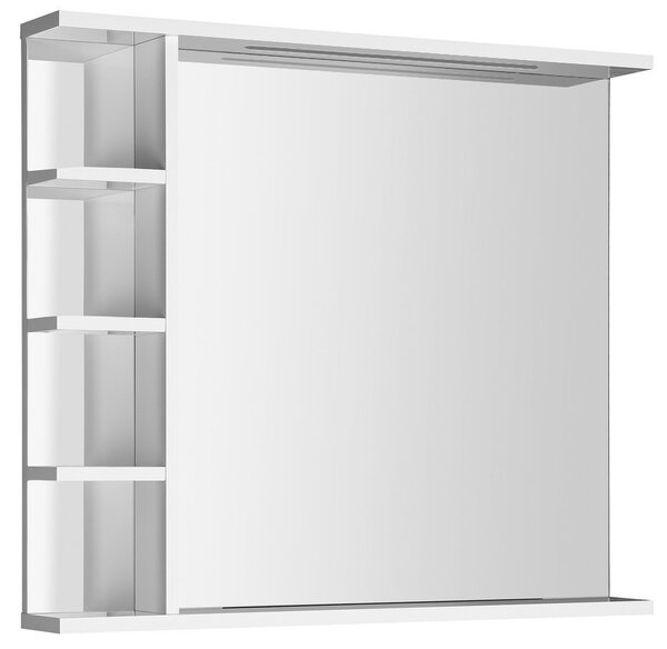 Aqualine Aqualine, KORIN STRIP zrcadlo s LED osvětlením a poličkami 80x70x12cm, KO350S
