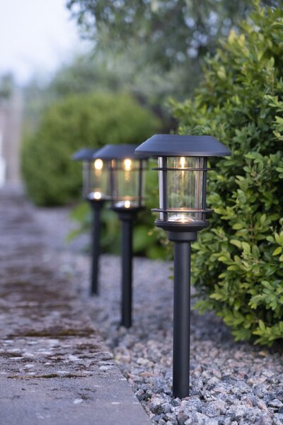 Zahradní osvětlení na solární napájení Bollard – set 3 ks