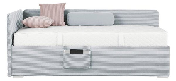Postel Remi s bočnicemi 90x200, potah šedomodrý