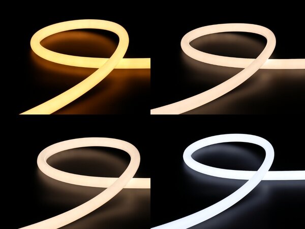 Sestava LED NEON 24, 19,2 W/m, 24VDC, délka 2m, CRI80, 2700-6500K, IP67 Chromatičnost: 3000K - teplá bílá