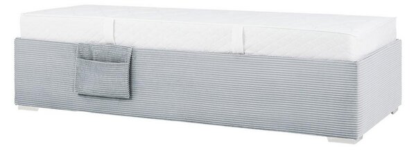 Postel Remi s bočnicemi 90x200, potah šedomodrý