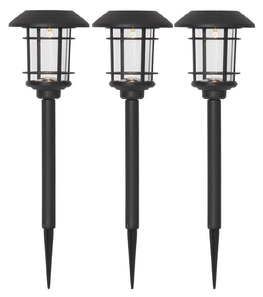 Zahradní osvětlení na solární napájení Bollard – set 3 ks