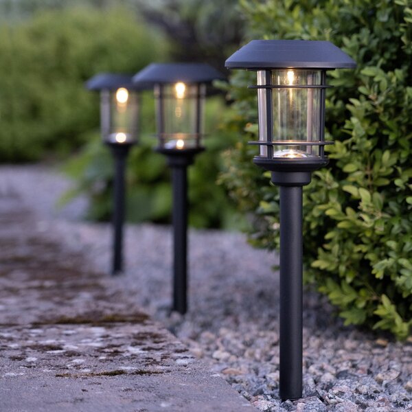 Zahradní osvětlení na solární napájení Bollard – set 3 ks