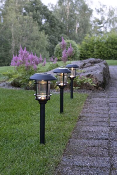 Zahradní osvětlení na solární napájení Bollard – set 3 ks