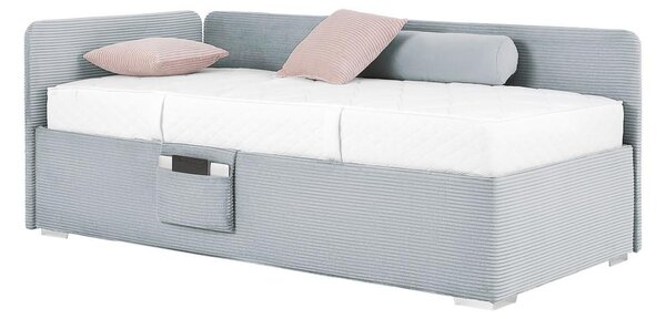 Postel Remi s bočnicemi 90x200, potah šedomodrý