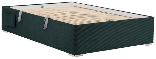 Postel Remi s bočnicemi 120x200, potah tmavě zelený