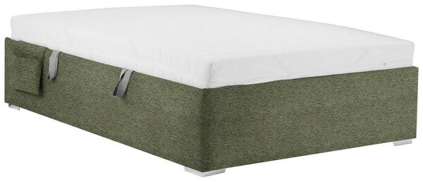 Postel Remi s bočnicemi 120x200, potah olivově zelený