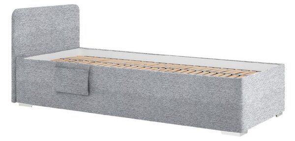 Postel Remi s bočnicemi 90x200, potah tmavě šedý