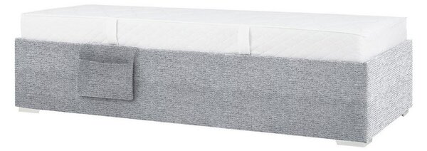 Postel Remi s bočnicemi 90x200, potah tmavě šedý