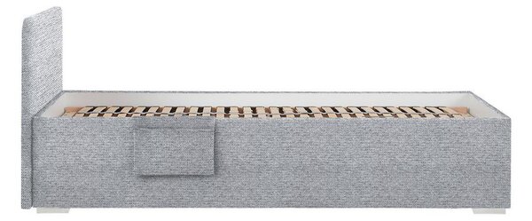 Postel Remi s bočnicemi 90x200, potah tmavě šedý