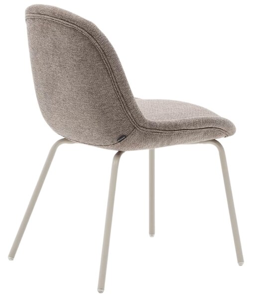 Hnědá čalouněná jídelní židle Kave Home Aimin II