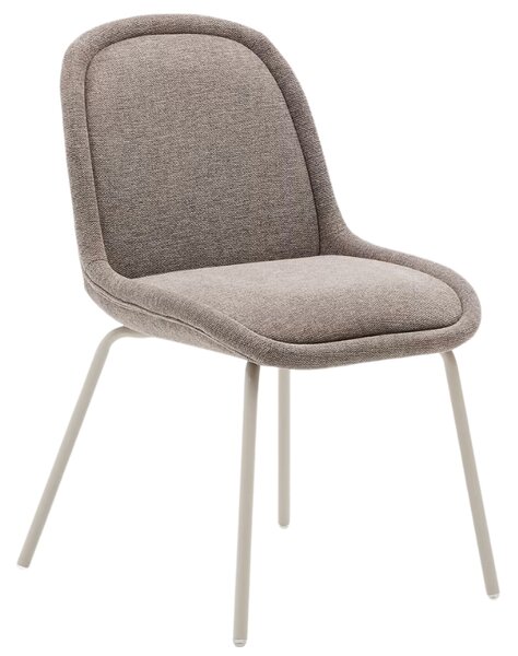 Hnědá čalouněná jídelní židle Kave Home Aimin II