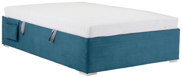 Postel Remi s bočnicemi 120x200, potah pastelově modrý