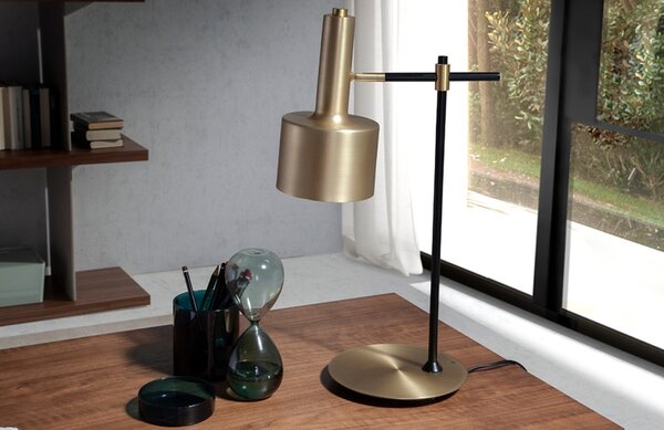 -25 % Dny MOMENTI– Zlatá kovová stolní lampa Angel Cerdá No. 8068