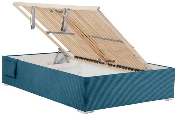 Postel Remi s bočnicemi 120x200, potah pastelově modrý