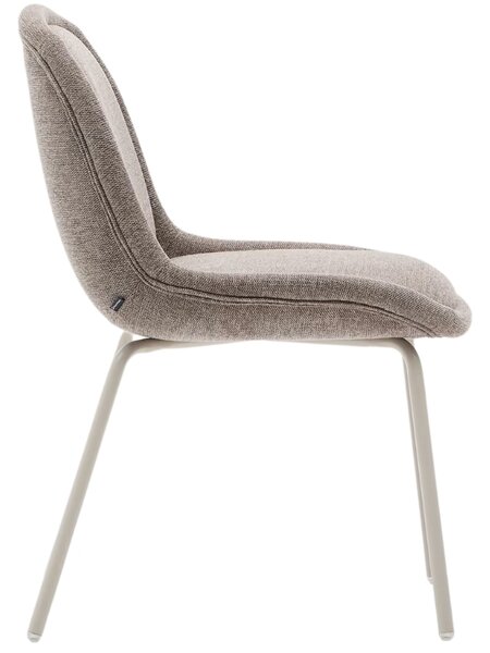 Hnědá čalouněná jídelní židle Kave Home Aimin II