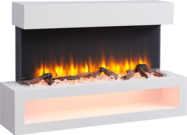 Elektrický krb BALDERIA Nikos – nástnný krb, 2000 W – bílý