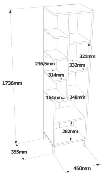 Koupelnová skříňka Houseland Vitale 01 bílá