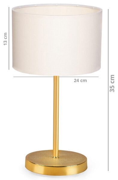 Opviq Sada 2 ks stolních lamp Tablo krémová/zlatá